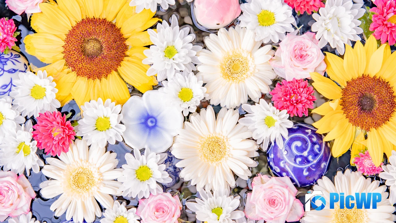 Colorful Flower bouquet 4K PC Wallpaper