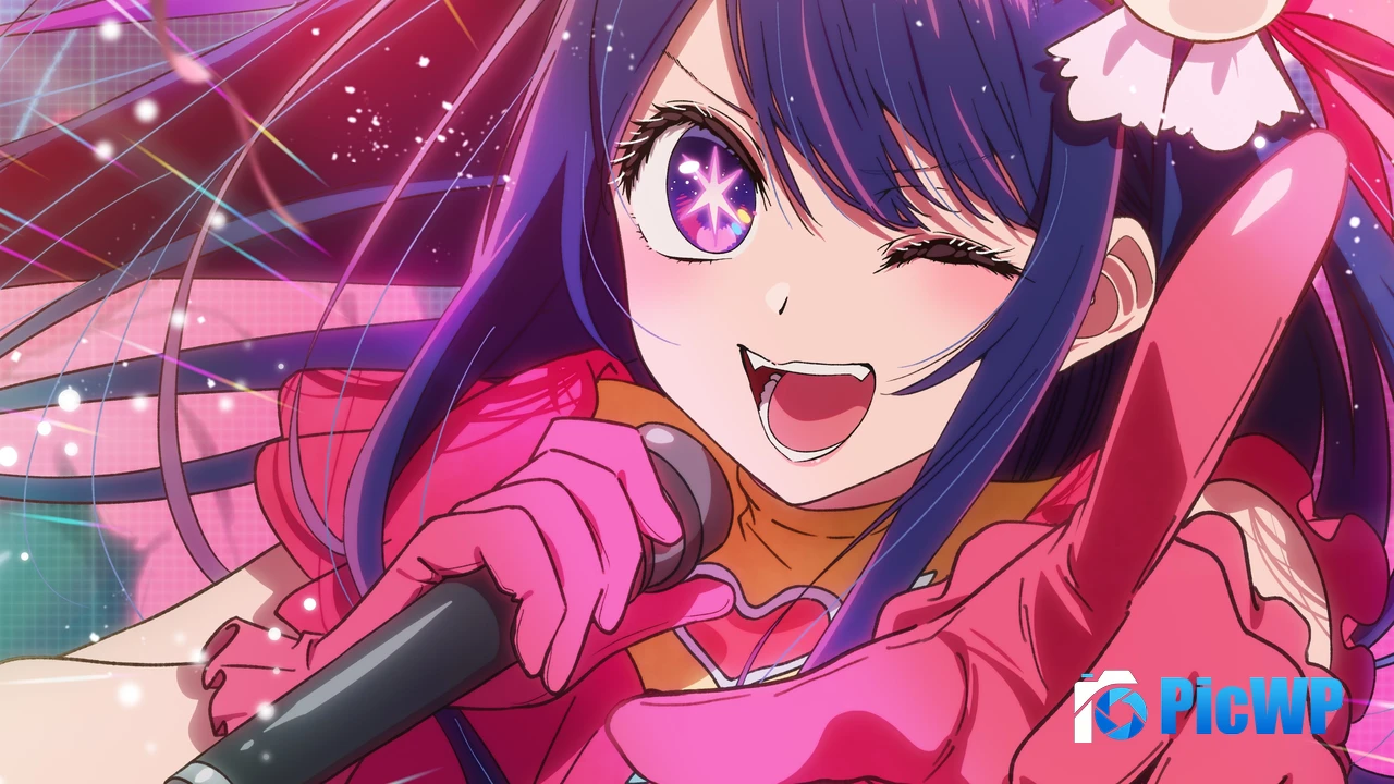 Ai Hoshino Singing 4K PC Wallpaper