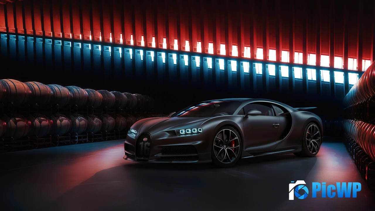 Bugatti Chiron Dark aesthetic 4K PC Wallpaper
