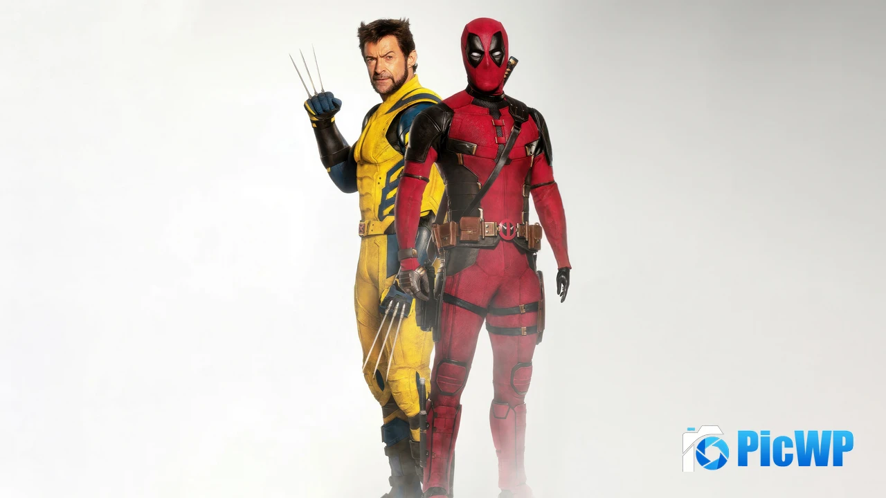 Deadpool & Wolverine White background 4K PC Wallpaper