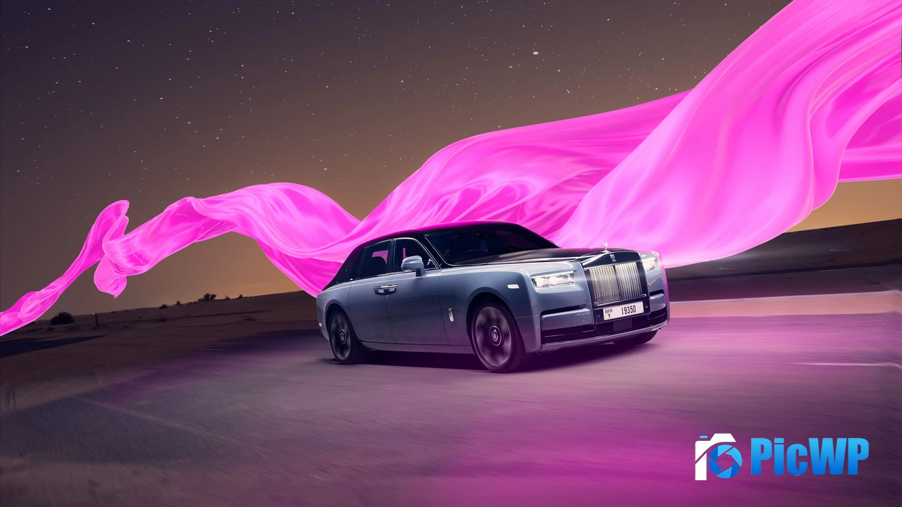 Rolls-Royce Phantom Series II Pink aesthetic 4K PC Wallpaper