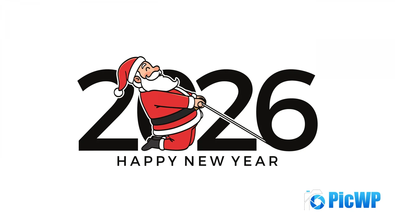 2026 New Year Santa Claus 4K PC Wallpaper