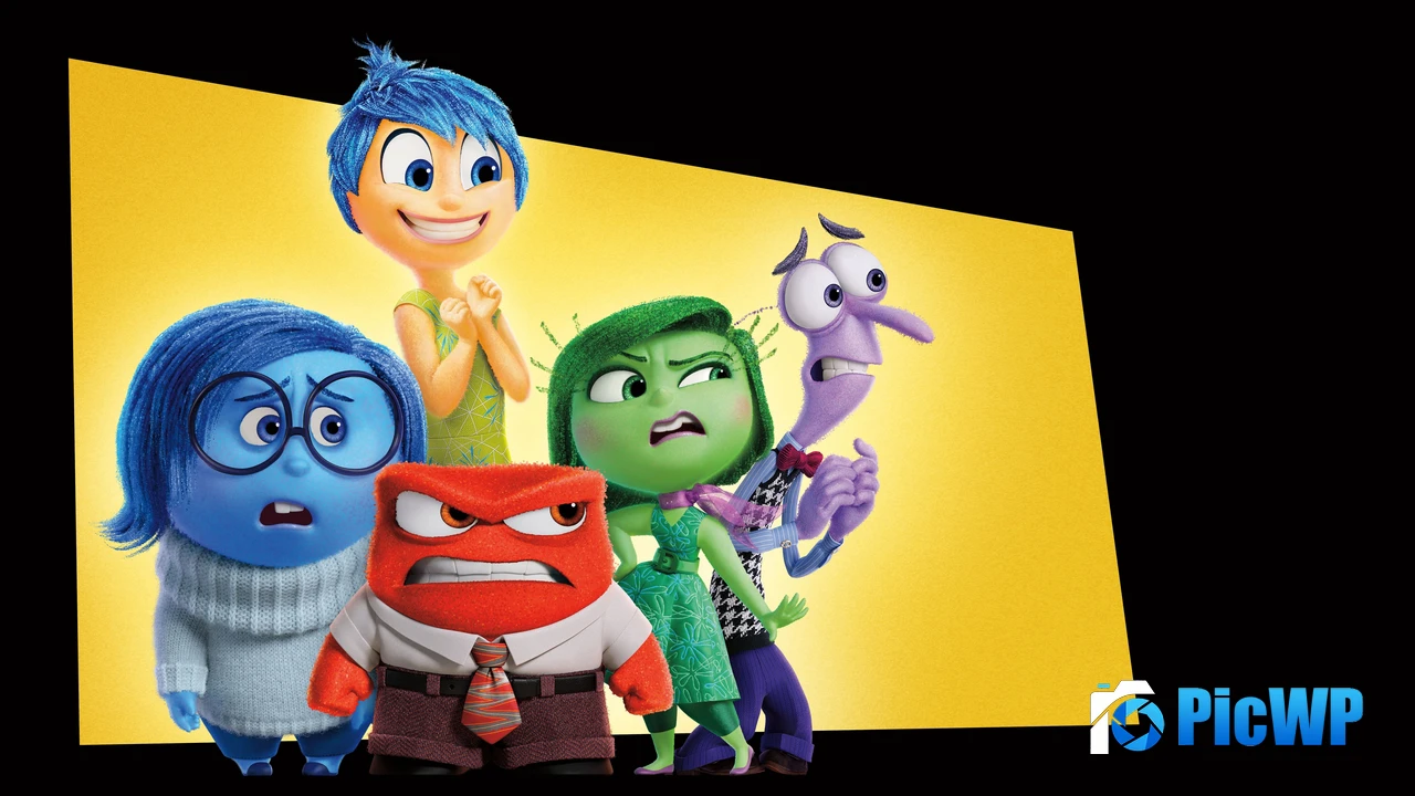 Inside Out 2 Black background 4K PC Wallpaper