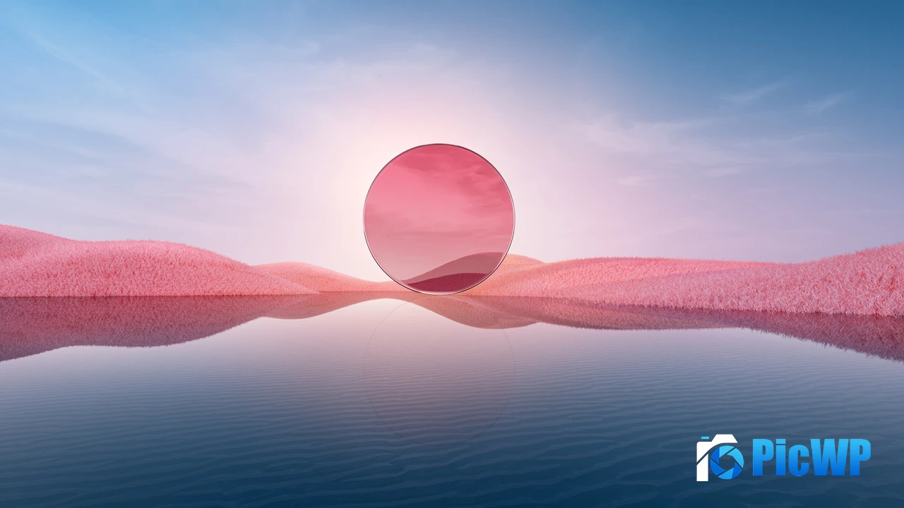 Desert Landscape Pink aesthetic Digital Art 4K PC Wallpaper