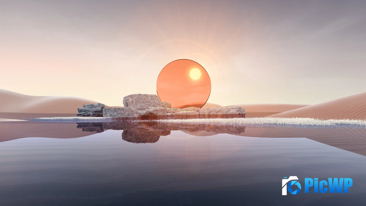 Desert Landscape Sunset 4K PC Wallpaper