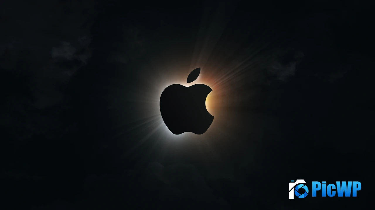 Apple logo Silhouette 4K PC Wallpaper