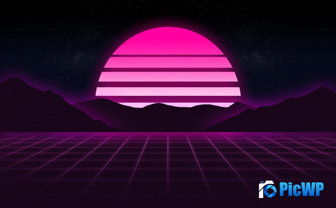 Pink aesthetic RetroWave art 4K PC Wallpaper