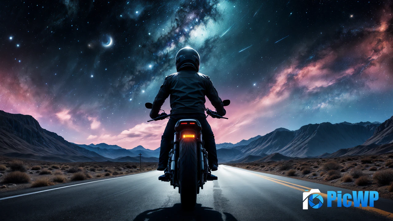 Biker Road trip 4K PC Wallpaper