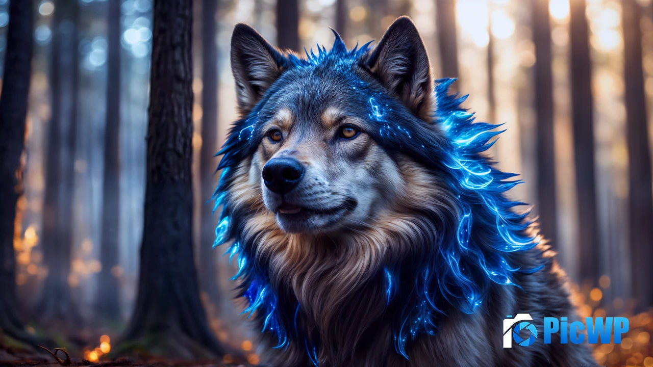 Wolfdog AI art 4K PC Wallpaper