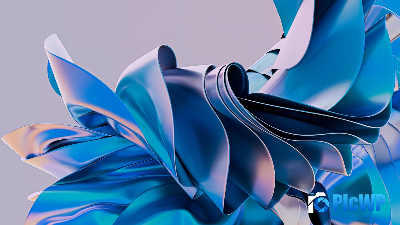Blue abstract 3D background 4K PC Wallpaper