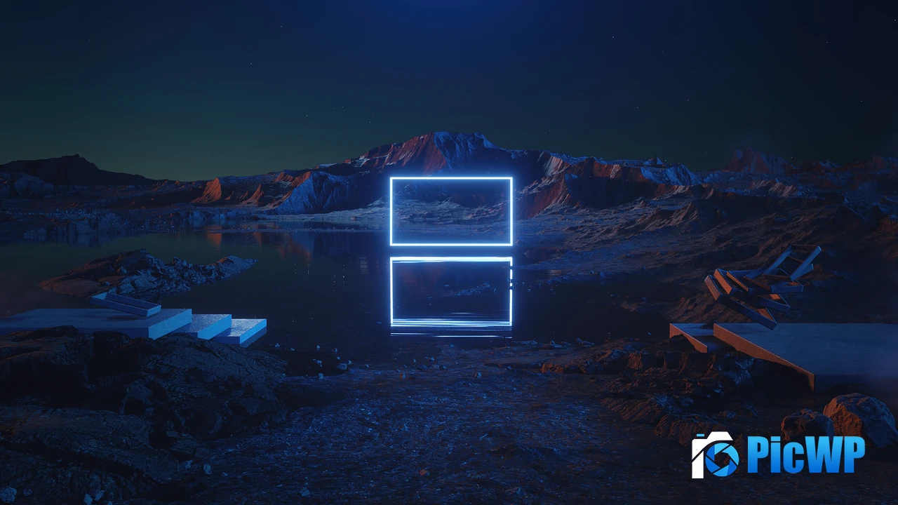 Rectangle Neon light 4K PC Wallpaper