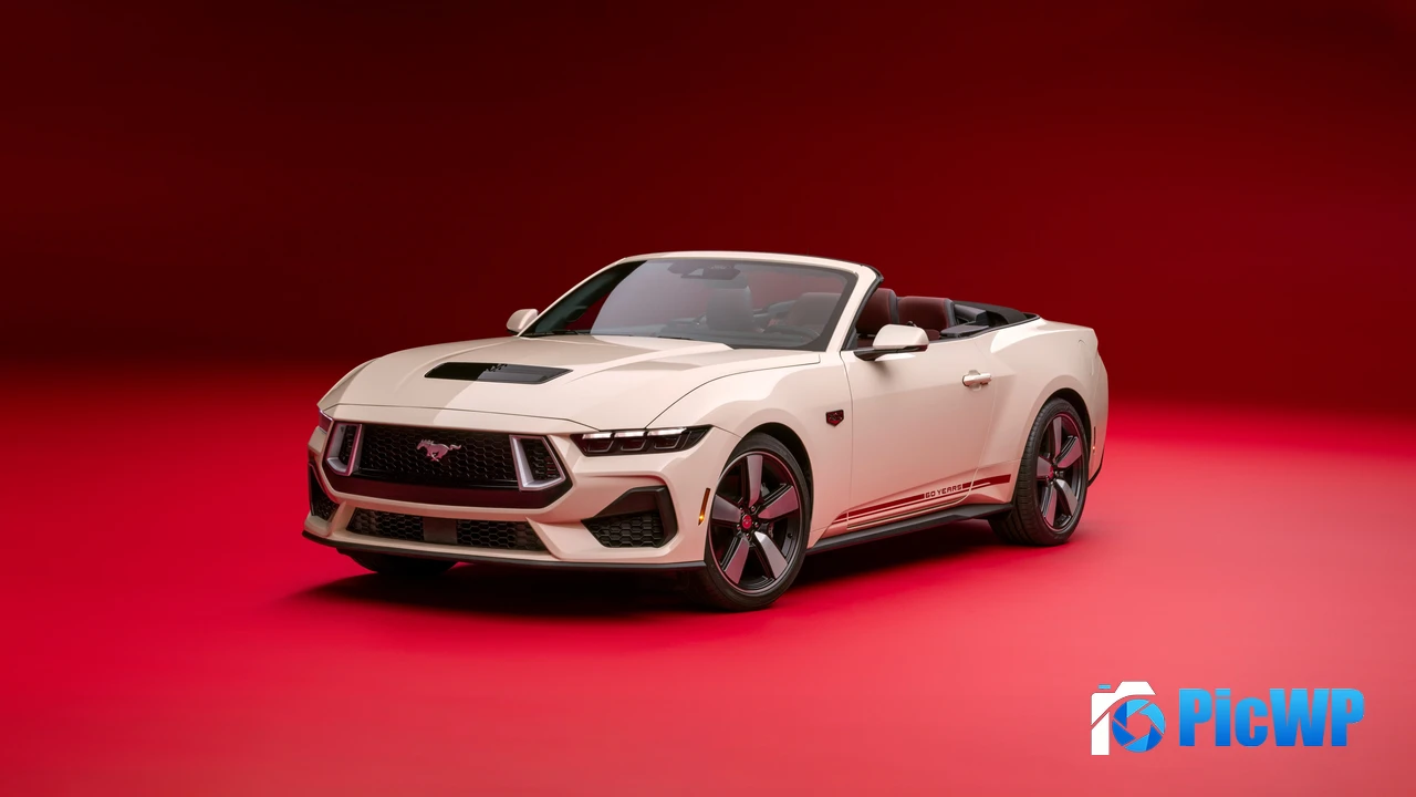 Ford Mustang GT Convertible Anniversary Package 2024 4K PC Wallpaper