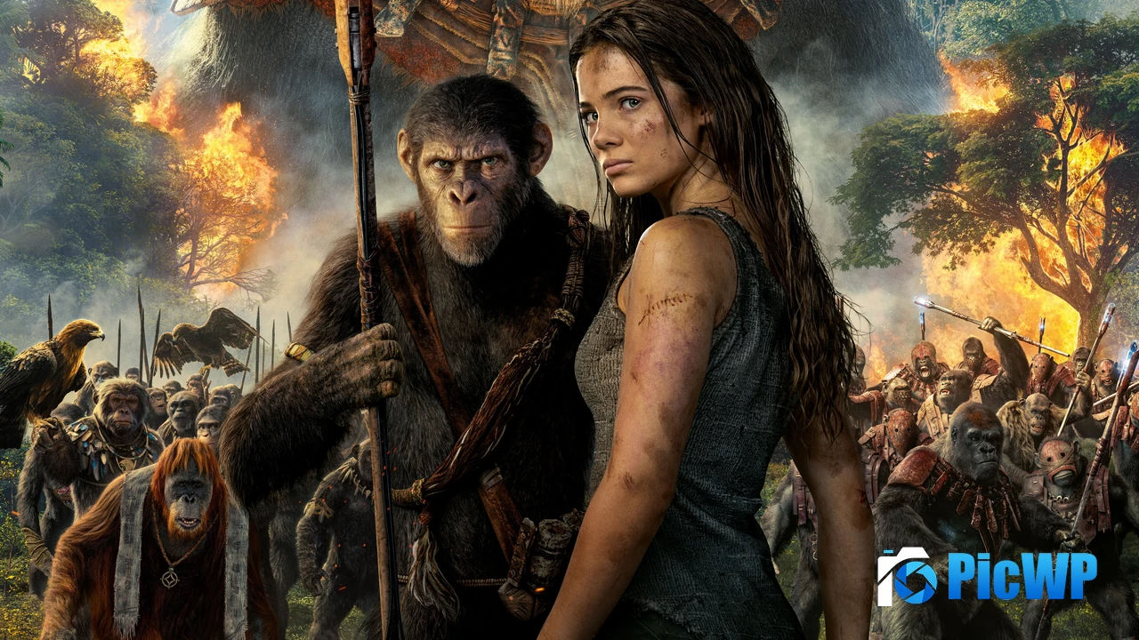 Kingdom of the Planet of the Apes Freya Allan 4K PC Wallpaper