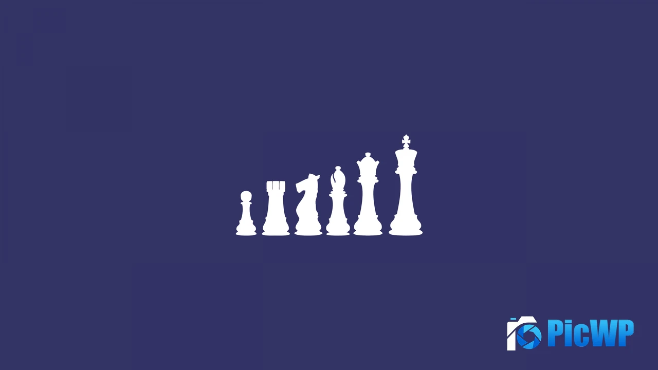 Chess pieces Minimalist 4K PC Wallpaper