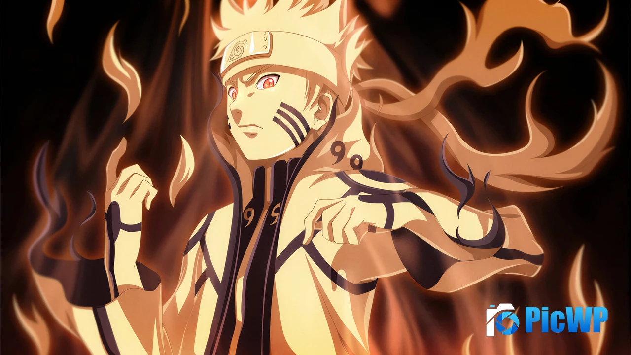 Naruto Uzumaki Nine-Tails Chakra Mode 4K PC Wallpaper