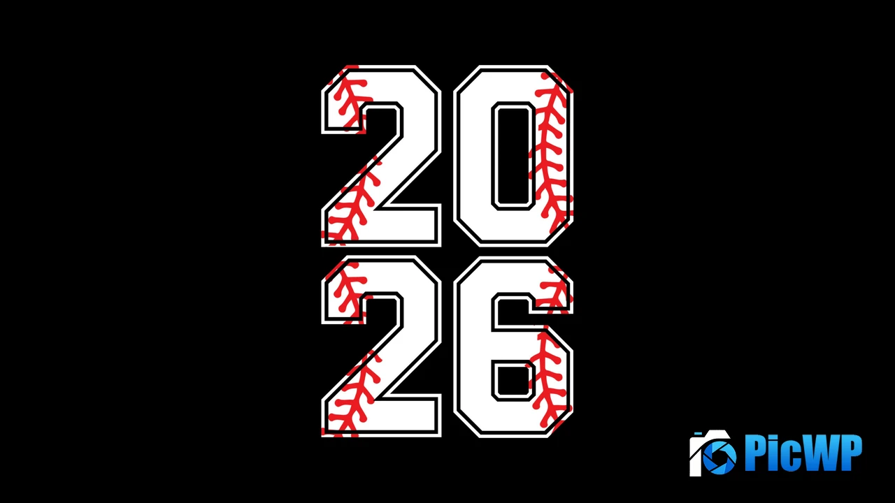 2026 New Year Baseball 4K PC Wallpaper