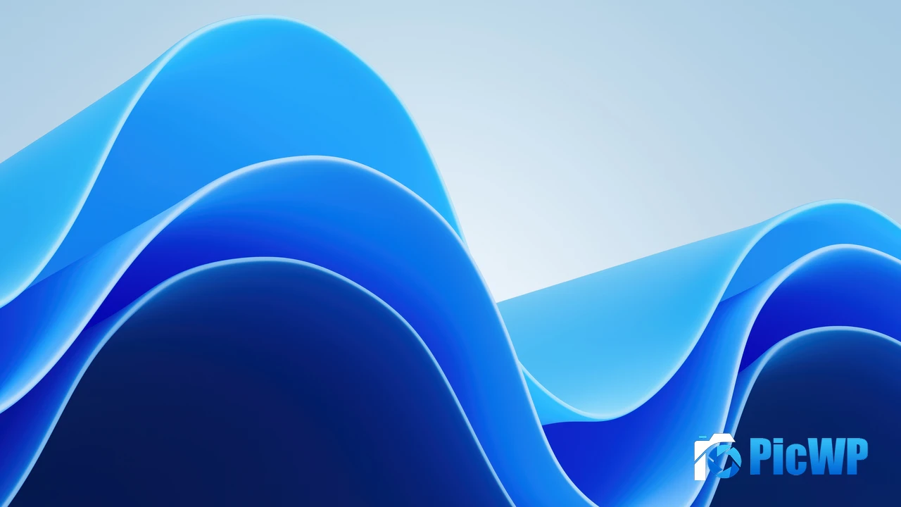 Blue waves 4K PC Wallpaper
