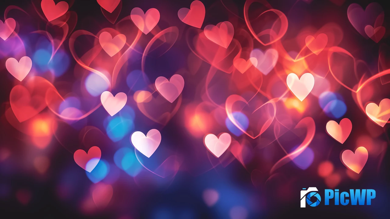Love hearts Aesthetic 4K PC Wallpaper