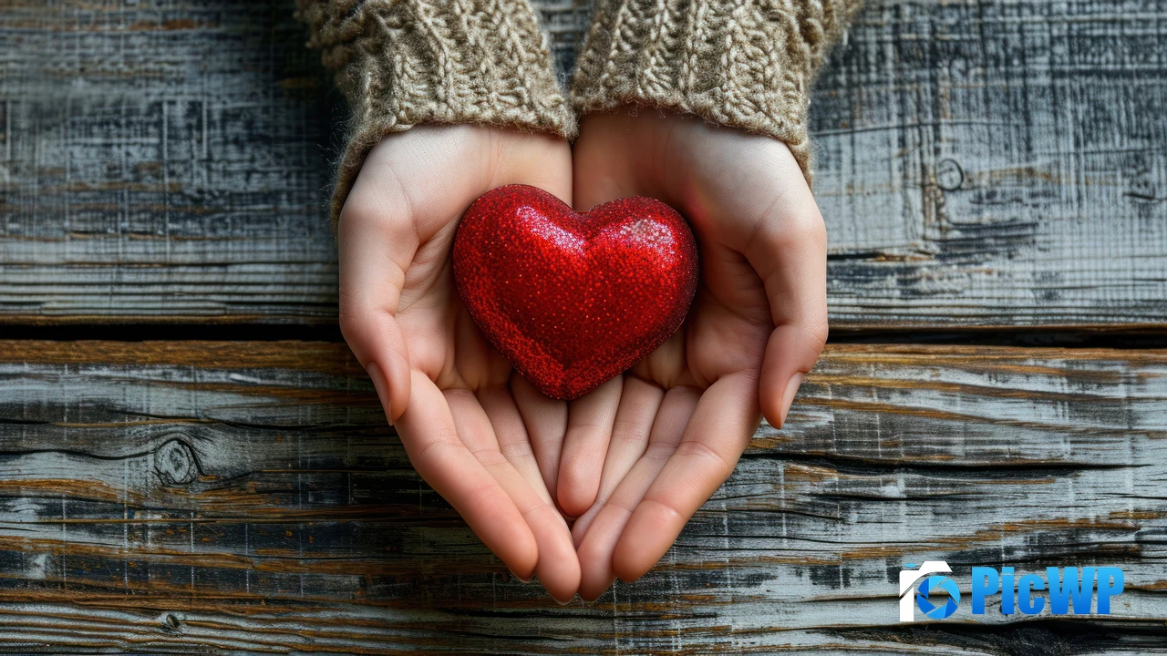 Love heart Holding hands 4K PC Wallpaper