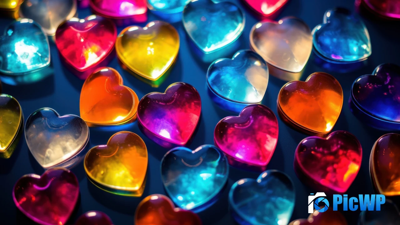 Love hearts 3D Art 4K PC Wallpaper
