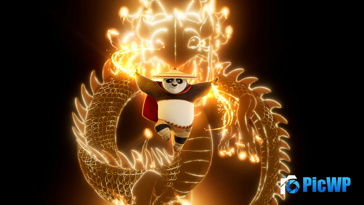 Po The Dragon Warrior in Kung Fu Panda 4 4K PC Wallpaper
