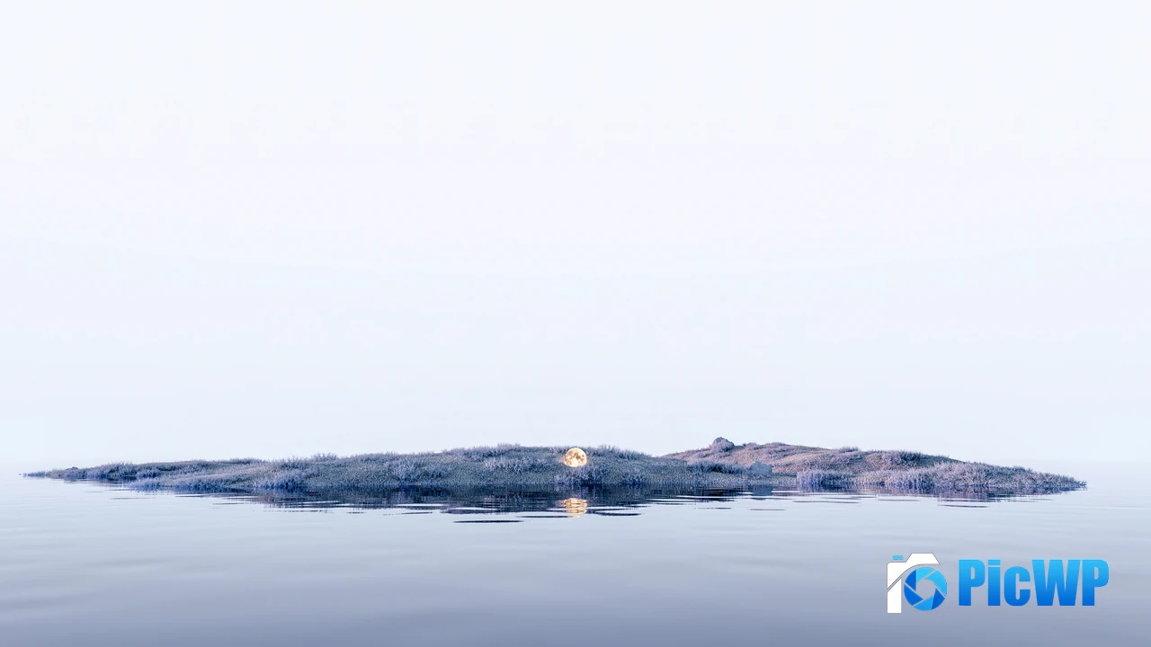 Island Moon 4K PC Wallpaper