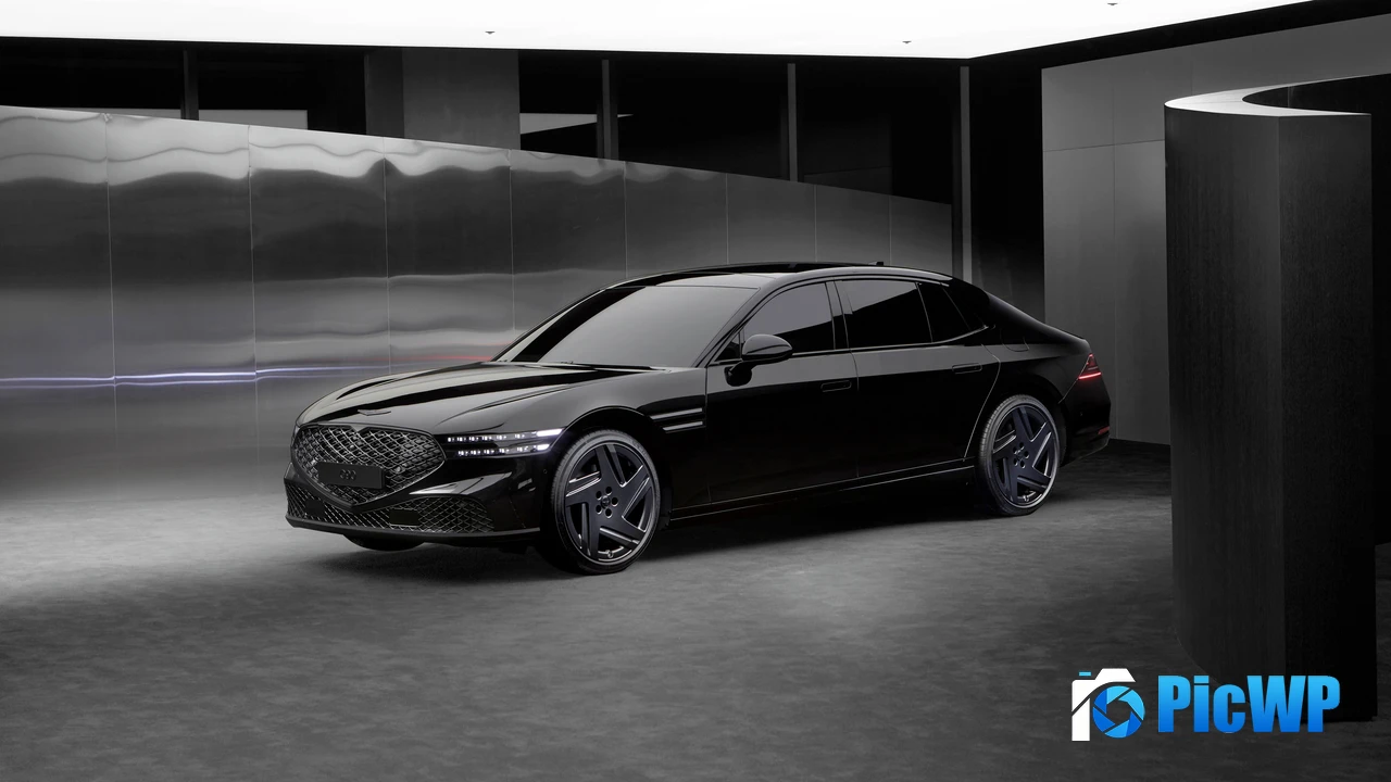Genesis G90 Black cars 4K PC Wallpaper