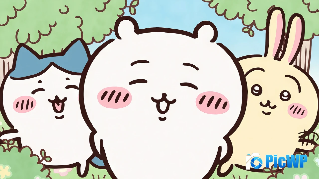 Hachiware, Chiikawa and Usagi 4K PC Wallpaper
