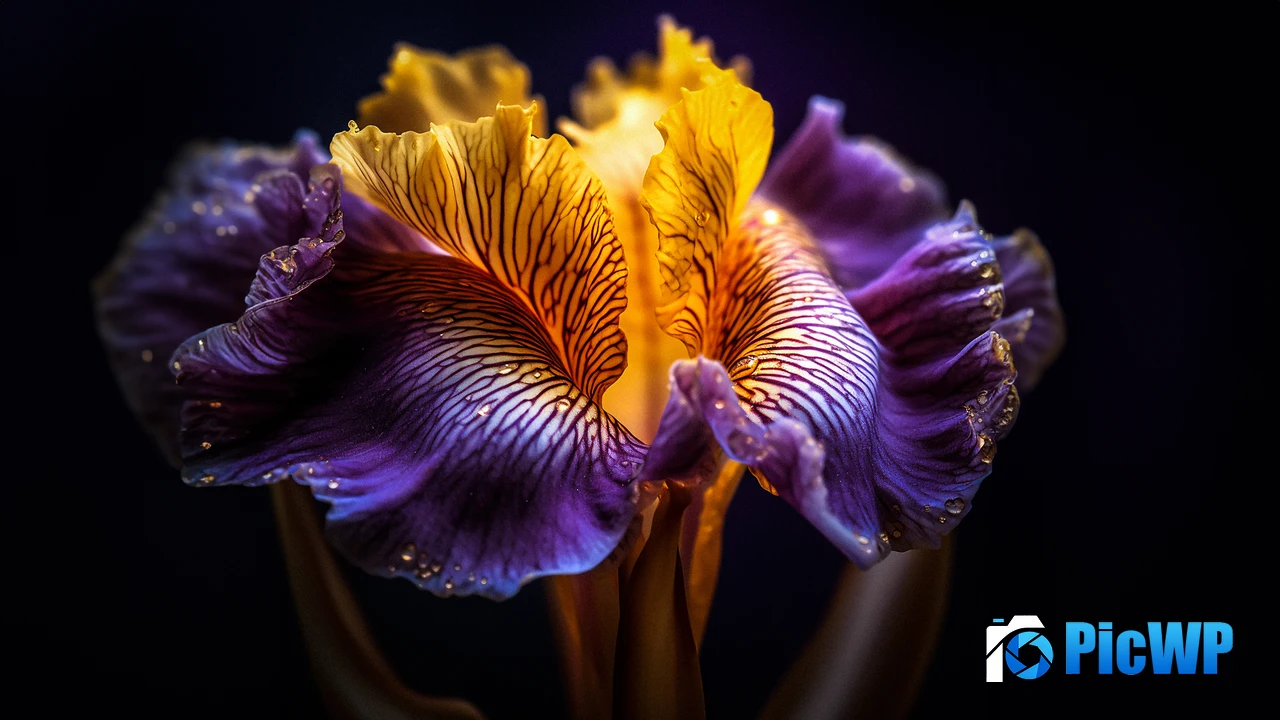 Purple Flower Dark aesthetic 4K PC Wallpaper