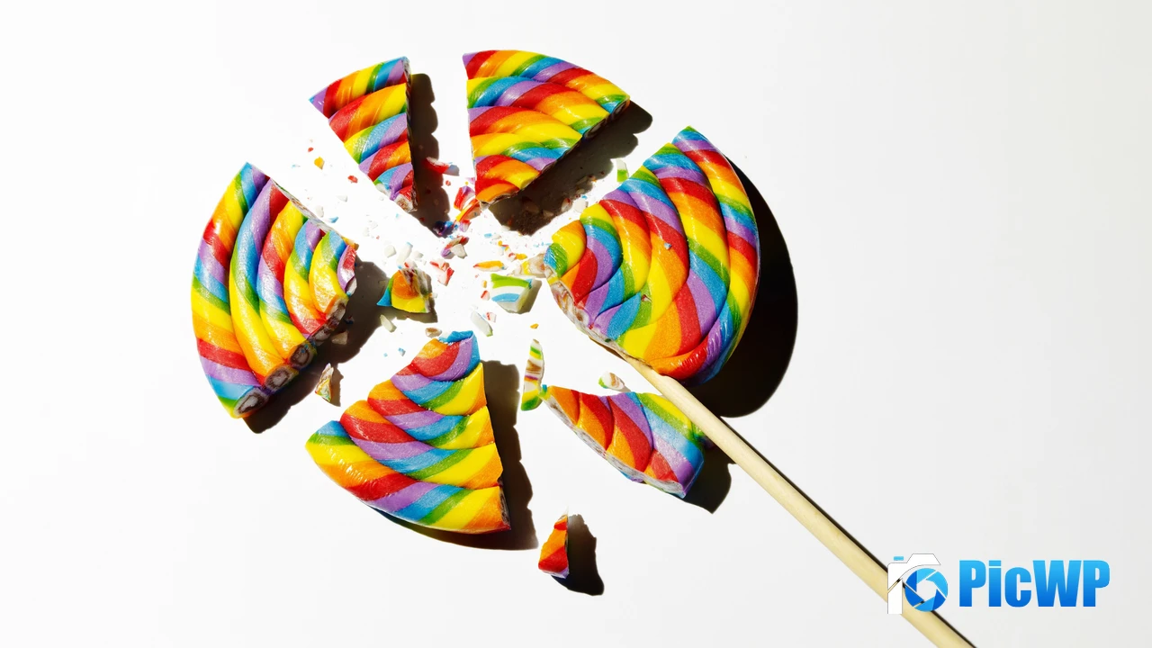 Broken Rainbow Lollipop 4K PC Wallpaper