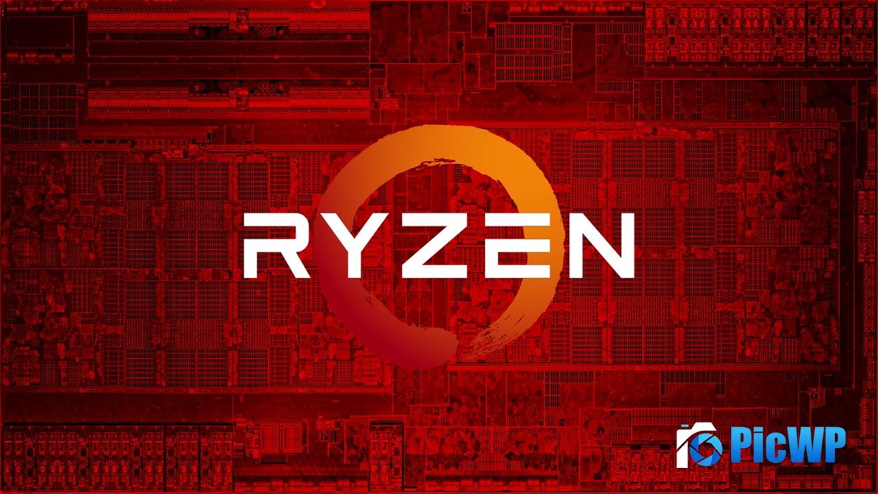 AMD Ryzen Red background 4K PC Wallpaper