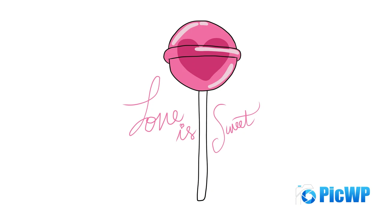 Love heart Lollipop 4K PC Wallpaper