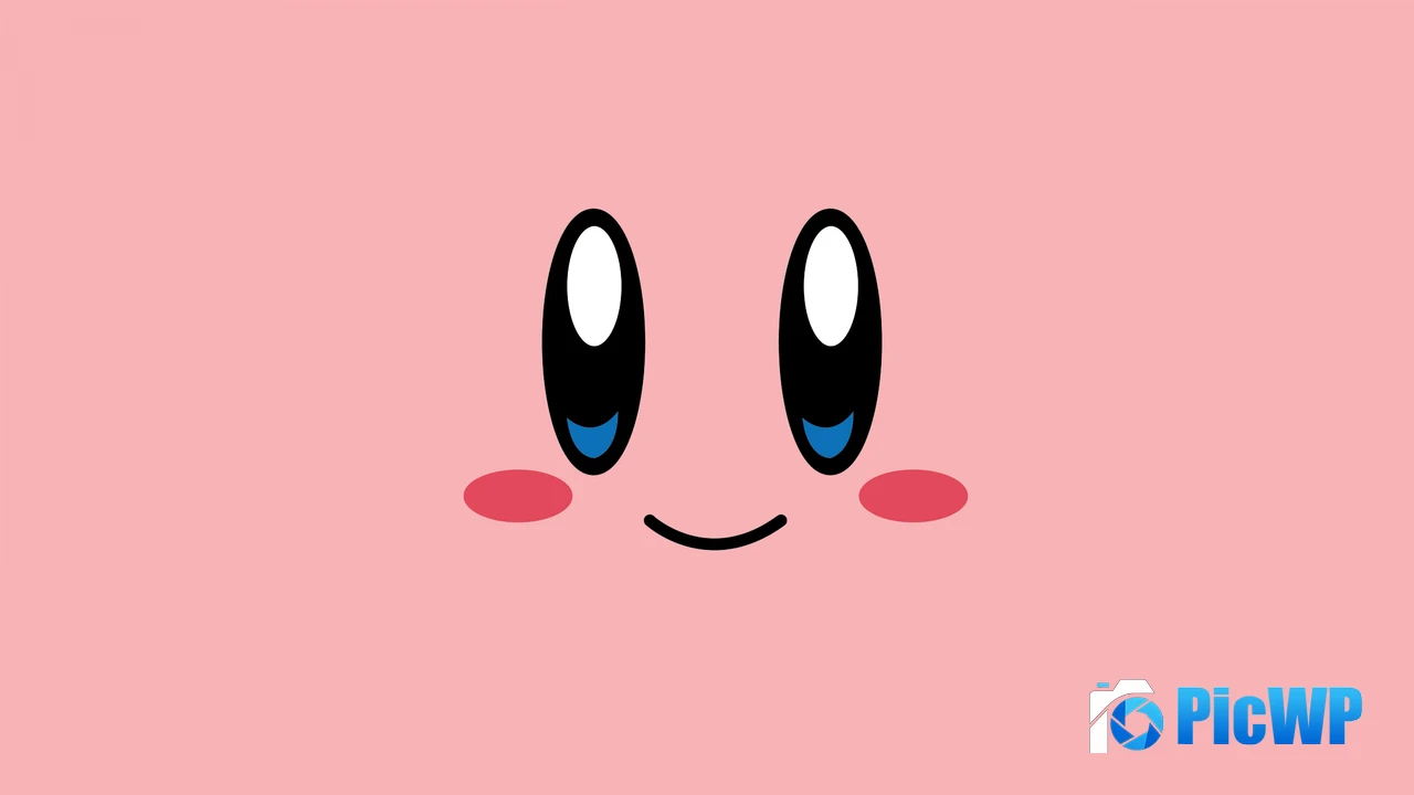 Kirby Kawaii face 4K PC Wallpaper