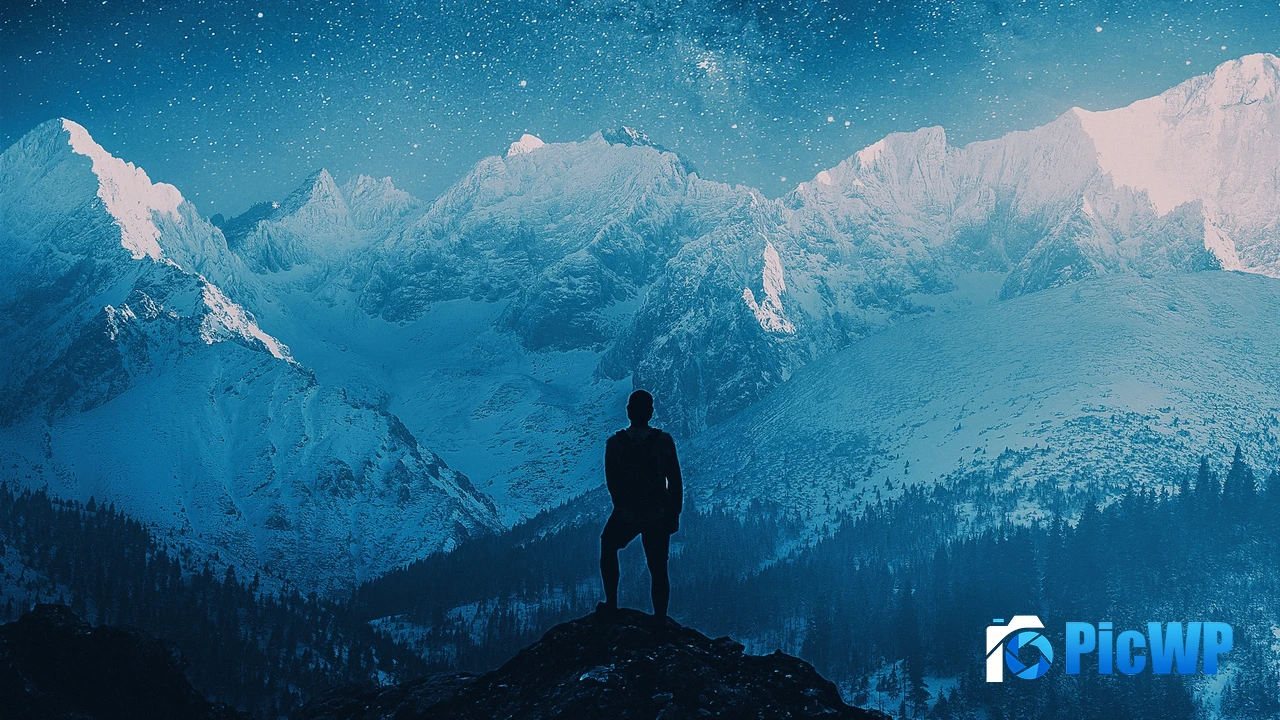 Milky Way Mountains 4K PC Wallpaper