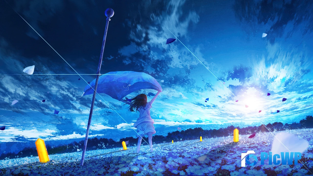 Morning breeze Blue aesthetic 4K PC Wallpaper