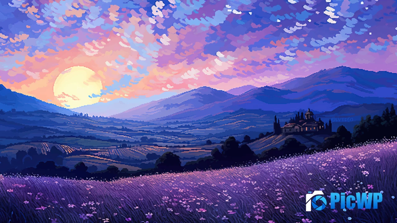 Tuscany Pixel art 4K PC Wallpaper