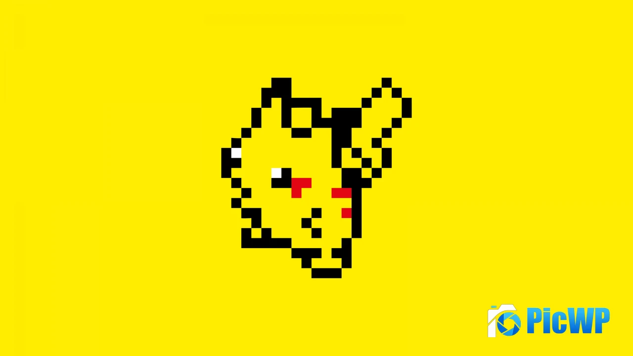 Pikachu Pixel art 4K PC Wallpaper