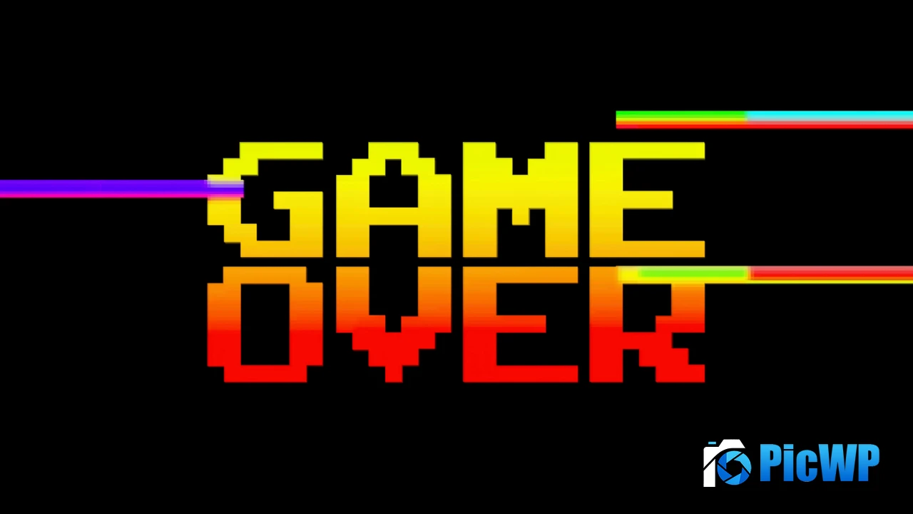 Game Over Retro style 4K PC Wallpaper