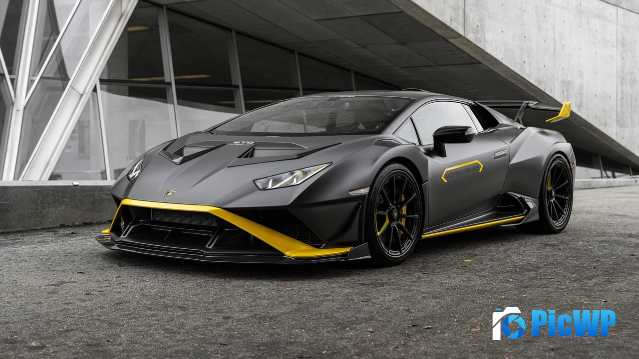 Lamborghini Huracán STO Matte 4K PC Wallpaper