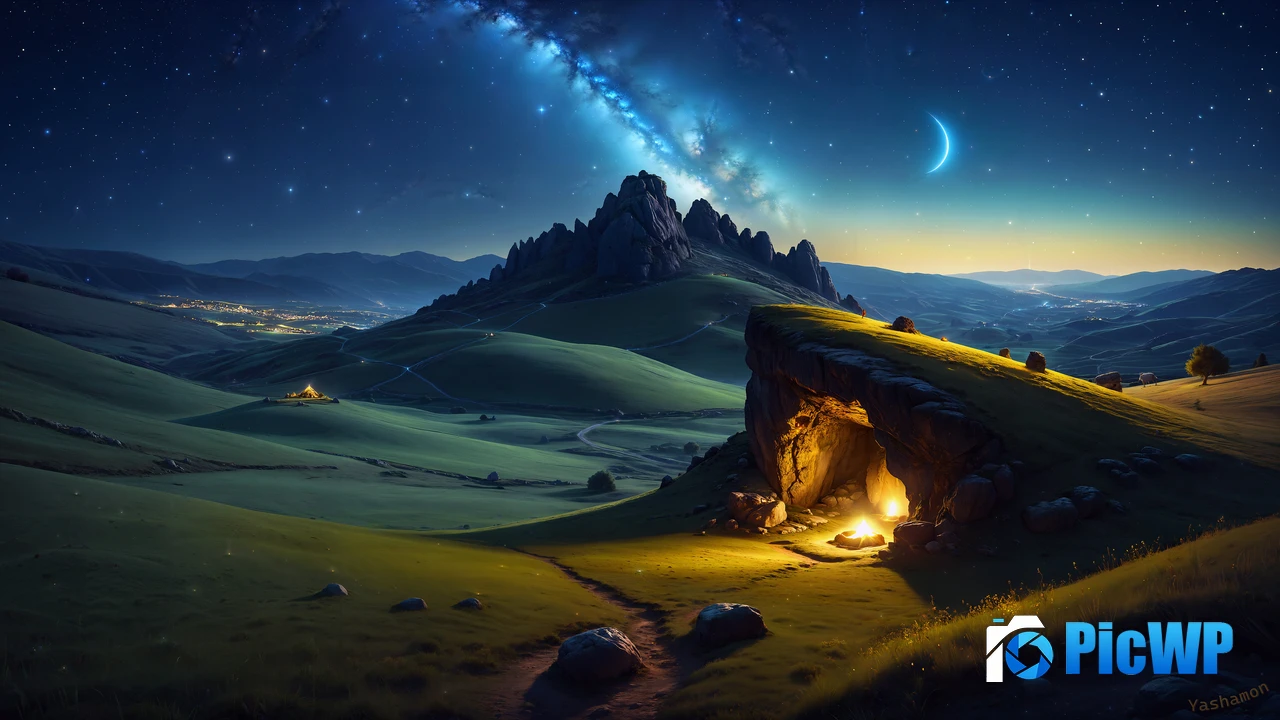Cave Night 4K PC Wallpaper
