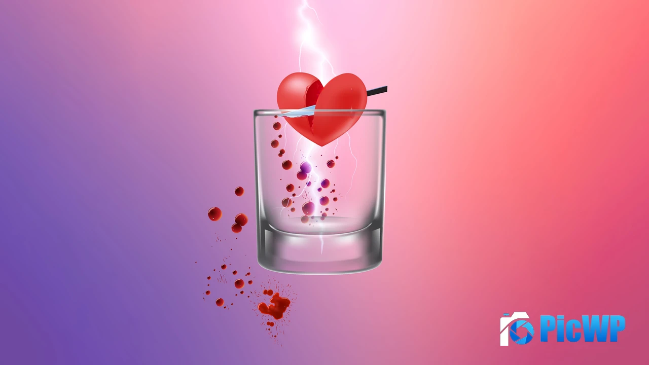Broken heart Lightning Strike 4K PC Wallpaper