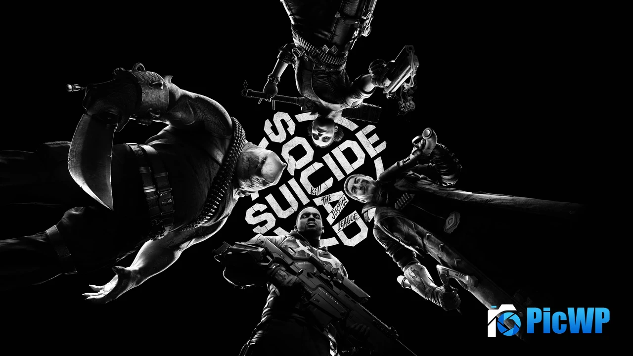 Suicide Squad: Kill the Justice League Black and White 4K PC Wallpaper