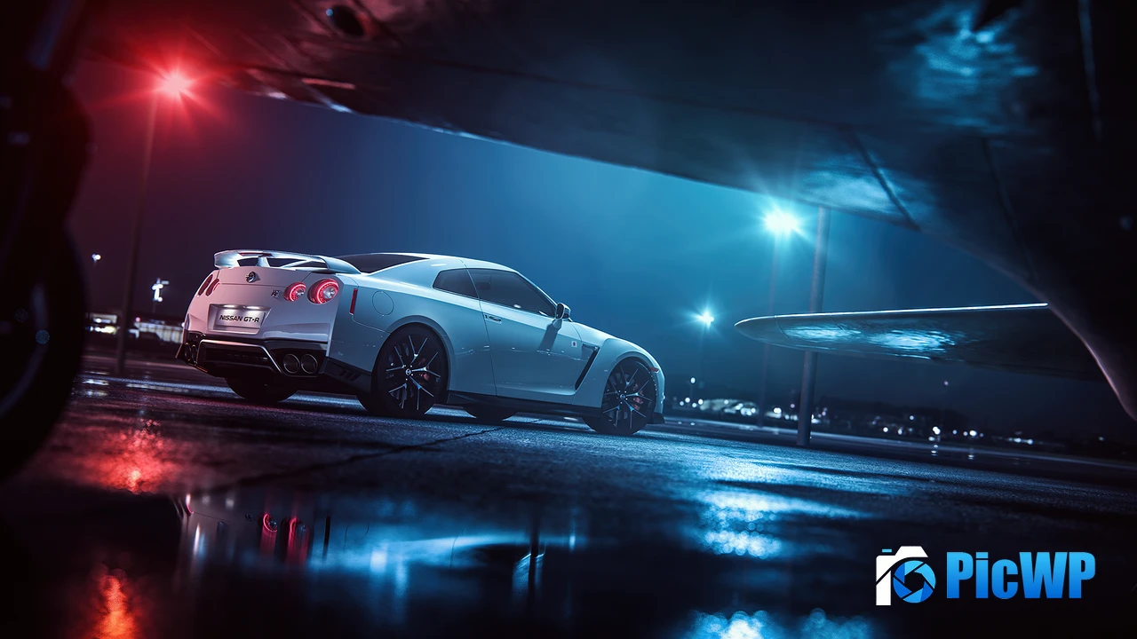 Nissan GT-R R35 Night 4K PC Wallpaper