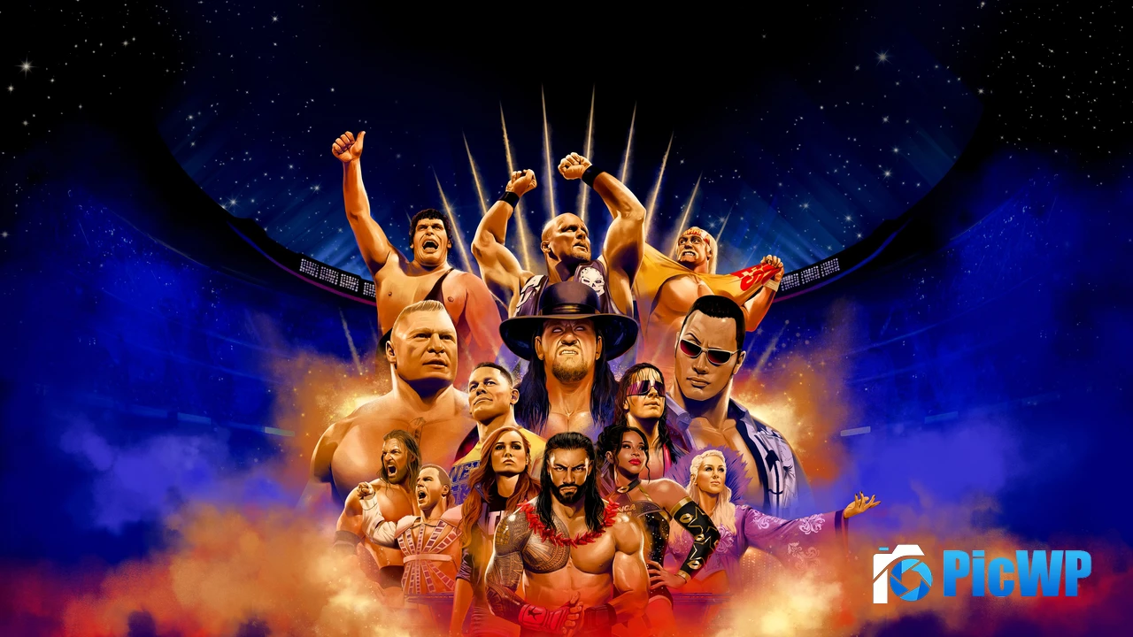 WWE 2K24 WrestleMania 4K PC Wallpaper