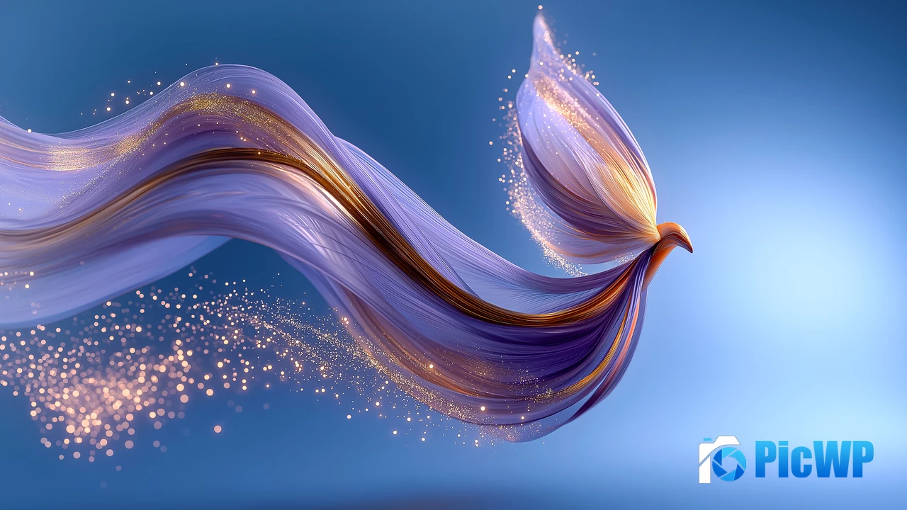 Ribbons Rainbow 5K PC Wallpaper