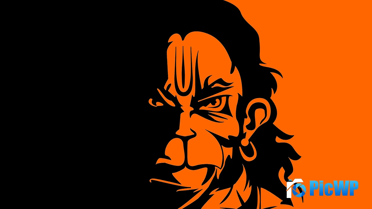 Lord Hanuman Minimalist 4K PC Wallpaper