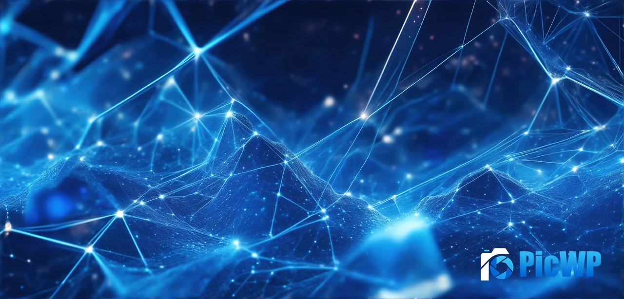 Connected dots Futuristic 5K Wide Wallpaper