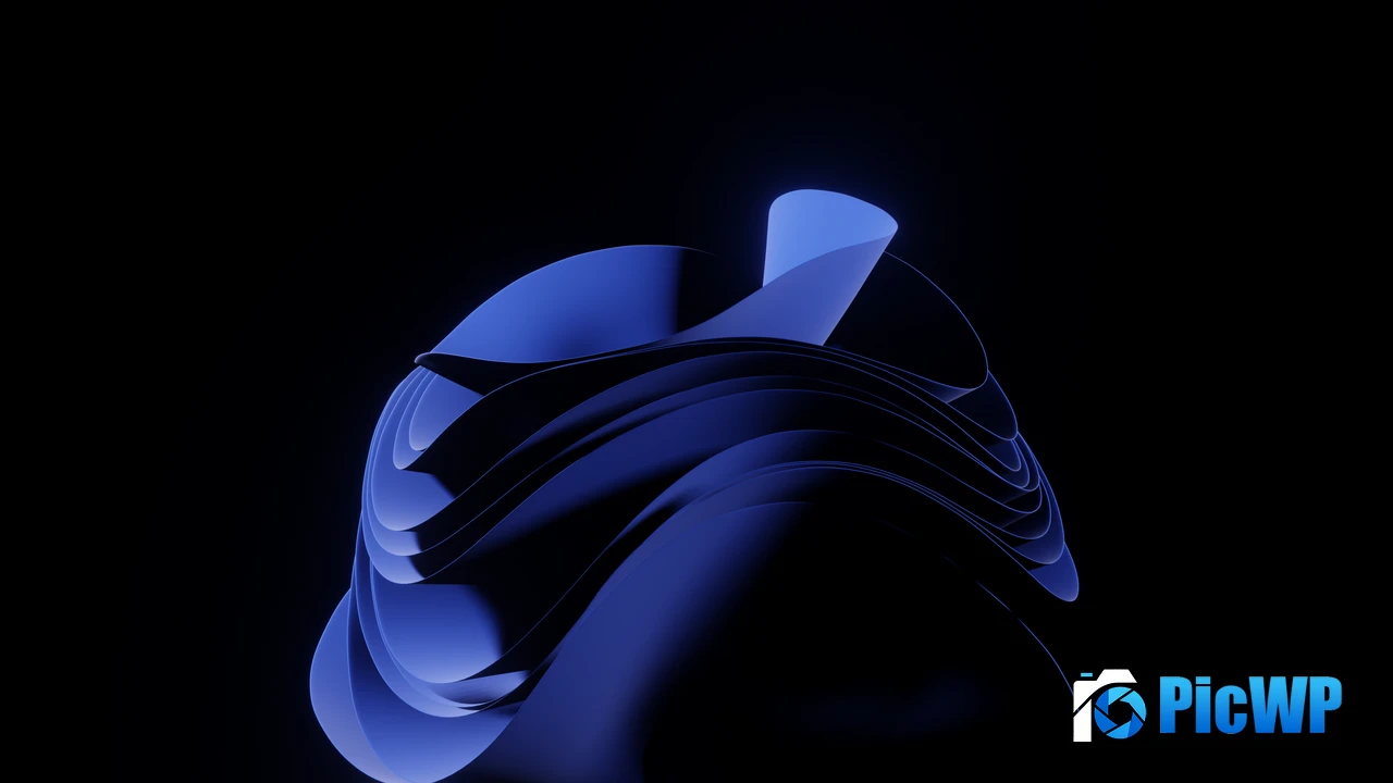 Dark blue Windows 11 Bloom 4K PC Wallpaper
