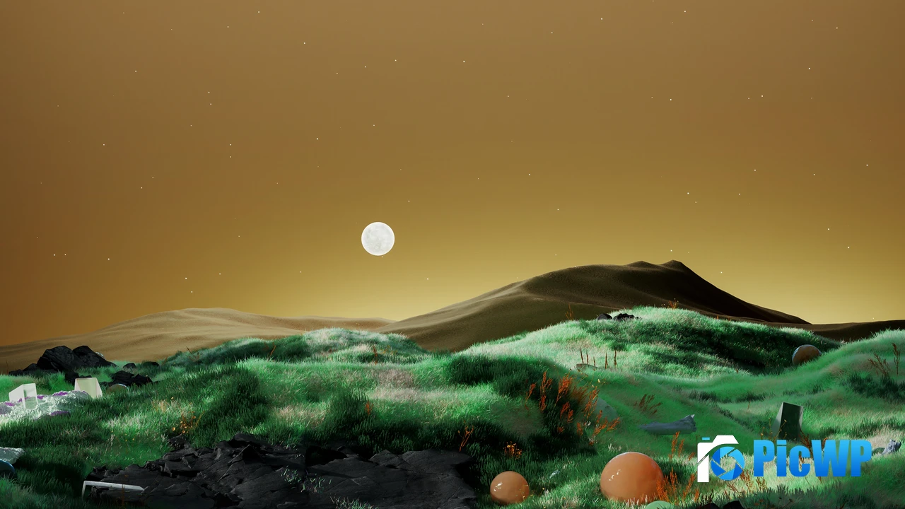 Dreamlike Full moon 4K PC Wallpaper