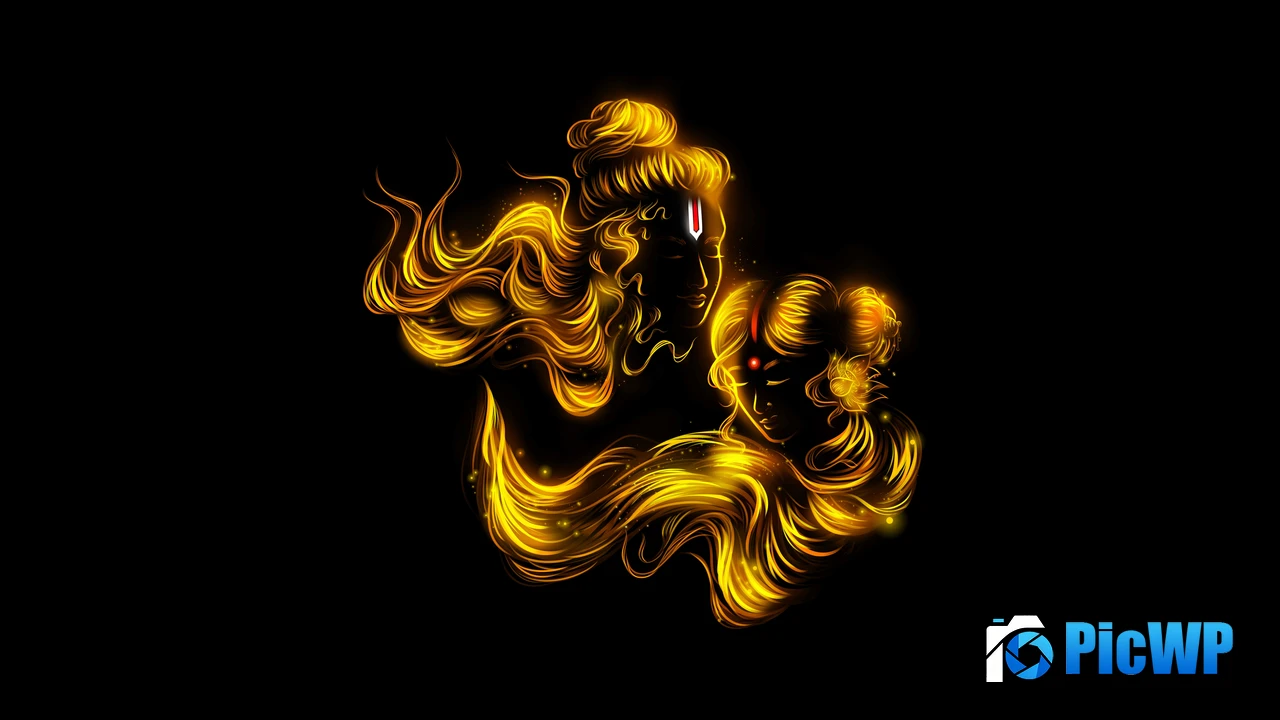 Siya Ram Glowing 4K PC Wallpaper